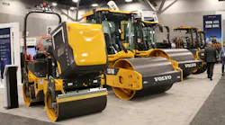 Volvo displayed its compactor lineup at World of Asphalt 2025 in St. Louis. Volvo displayed its compactor lineup at World of Asphalt 2025 in St. Louis.