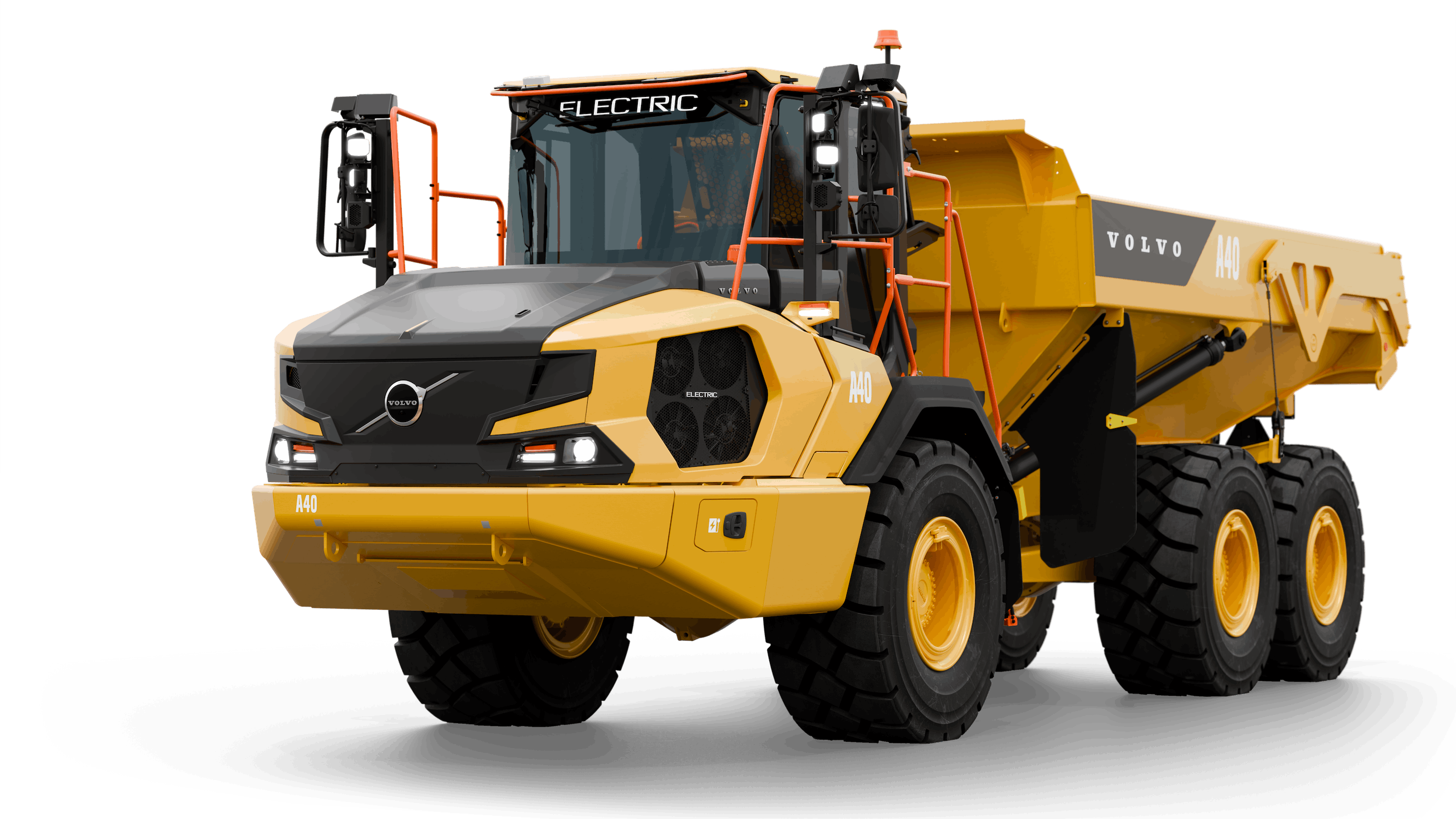 Volvo A40 Electric ADT has a payload of 39 tons.