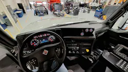 HV mixer’s interior shows highly legible gauges and easy-to-reach switches and controls. Wide single-piece windshield and sloping hood offer a good view ahead. HV mixer’s interior shows highly legible gauges and easy-to-reach switches and controls. Wide single-piece windshield and sloping hood offer a good view ahead.