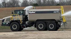 A front bumper sprayer, vertical side sprayer, and rear spray bar provide more than 82 feet of coverage. A front bumper sprayer, vertical side sprayer, and rear spray bar provide more than 82 feet of coverage.