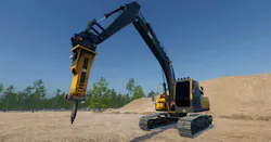 CM Labs Simulations Expands into Excavator Demolition Training virtual excavator with a breaker attachment CM Labs Simulations Expands into Excavator Demolition Training virtual excavator with a breaker attachment