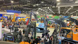 Hyundai HX400 excavator at trade show Hyundai HX400 excavator at trade show