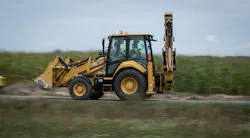 Caterpillar 432 backhoe loader roading Caterpillar 432 backhoe loader roading