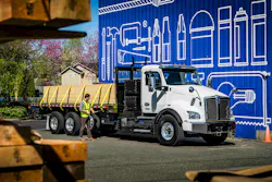Kenworth truck loaded with lumber Kenworth truck loaded with lumber
