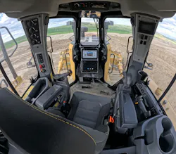 Caterpillar D8 Dozer in the cab Caterpillar D8 Dozer in the cab