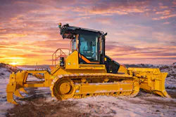 LiuGong TD 16N dozer watching the sunrise LiuGong TD 16N dozer watching the sunrise