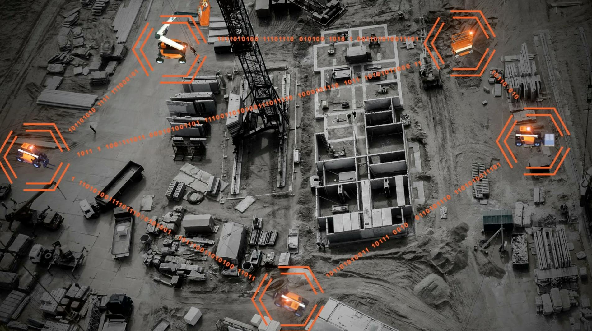 JLG ClearSky telematics system. Units connect digitally on a jobsite.