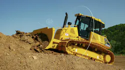 Komatsu dozer on dirt Komatsu dozer on dirt