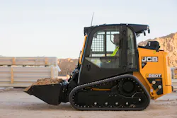 JCB's 250T Compact Track Loader carrying dirt JCB's 250T Compact Track Loader carrying dirt