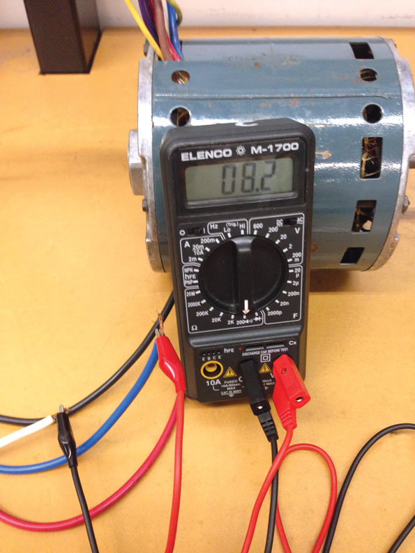 how to check a start capacitor with an ohmmeter