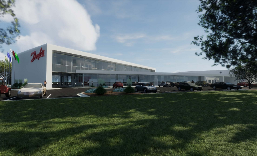 Rendering of new Danfoss facility