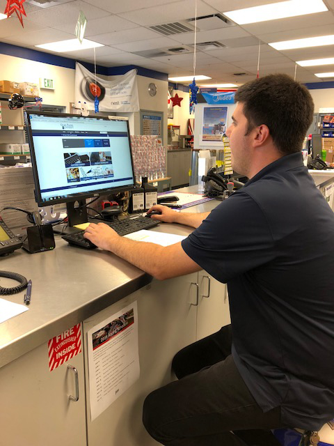 geary employee at counter