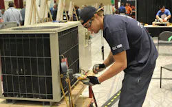Tyler Plueger winner of the 2013 PHCC Educational Foundation HVAC contest takes readings on a package unit during the skills assessment portion of last yearrsquos competition Tyler Plueger winner of the 2013 PHCC Educational Foundation HVAC contest takes readings on a package unit during the skills assessment portion of last yearrsquos competition