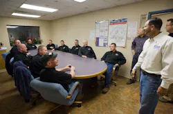 Work the room A meeting at Travers Mechanical Services Albuquerque NM A service manager must be able to listen to many voicesPhoto by John Vastyan Work the room A meeting at Travers Mechanical Services Albuquerque NM A service manager must be able to listen to many voicesPhoto by John Vastyan