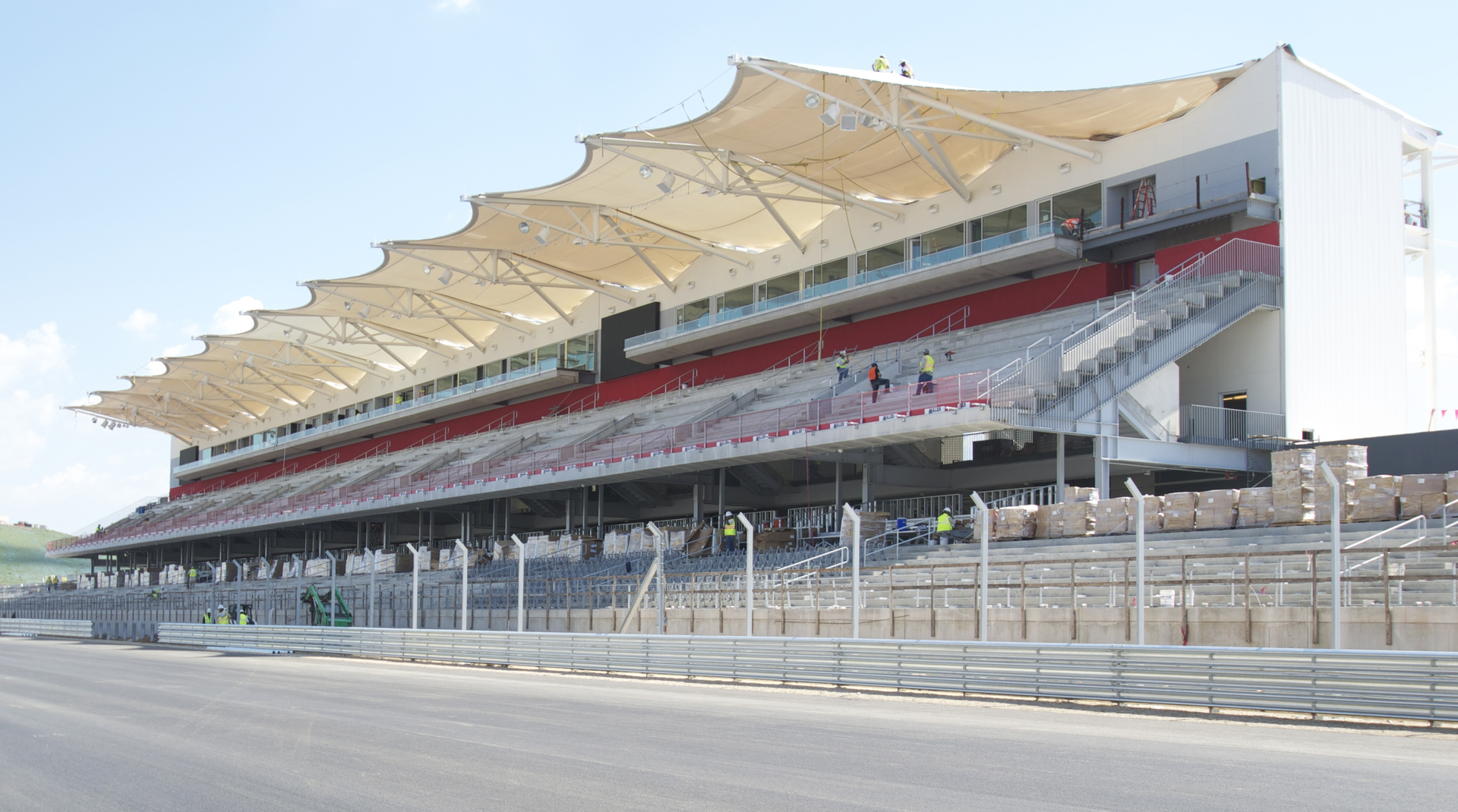 A section of the grandstand at the Formula 1 track in Austin TX