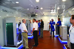 A wide variety of Samsung HVAC products were on display in the Roadshow trailer A wide variety of Samsung HVAC products were on display in the Roadshow trailer