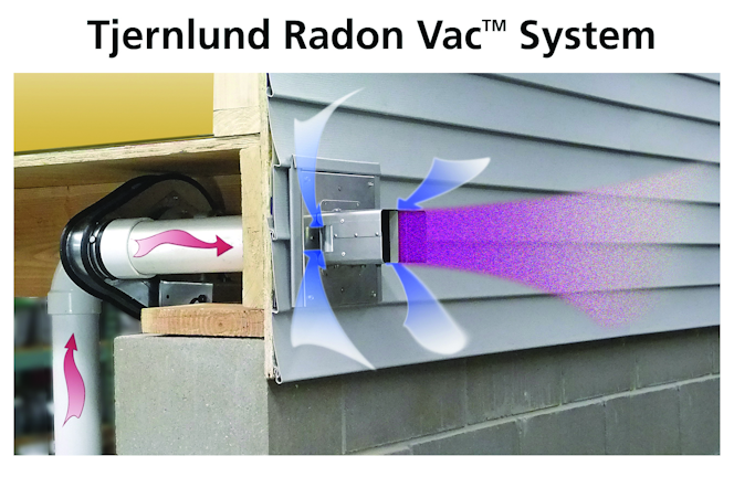 Radon Mitigation System Installation for radon reduction by Alfa Air Agency