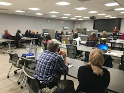 Liz Haggerty, vice president and general manager, Ducted Systems, Johnson Controls, addresses the guests during the 'Coolest Women in HVAC' Summit for 2019. “Our biannual women in HVAC events are an effective way educate attendees on Johnson Controls products and programs, while giving them the opportunity to meet and network with other women in the field,' Haggerty said. Liz Haggerty, vice president and general manager, Ducted Systems, Johnson Controls, addresses the guests during the 'Coolest Women in HVAC' Summit for 2019. “Our biannual women in HVAC events are an effective way educate attendees on Johnson Controls products and programs, while giving them the opportunity to meet and network with other women in the field,' Haggerty said.