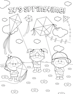 3 March Spring Coloring Page Freebie 3 March Spring Coloring Page Freebie