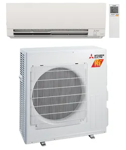 The Deluxe Wall-mounted H2i plus™ System also includes MUZ-FS heat pump outdoor units equipped with new-to-market H2i plus™ technology. The Deluxe Wall-mounted H2i plus™ System also includes MUZ-FS heat pump outdoor units equipped with new-to-market H2i plus™ technology.