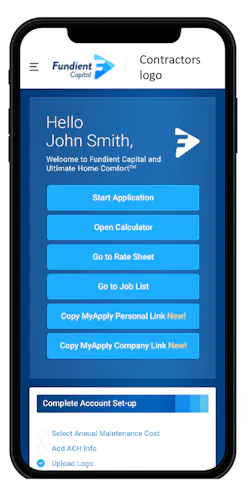 Sample page from the Fundient Capital 'Ultimate Home Comfort' app. Sample page from the Fundient Capital 'Ultimate Home Comfort' app.