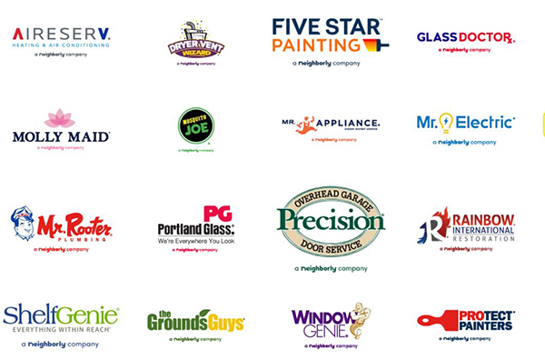 A sampling of Neighborly brands.
