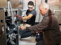 Hurlburt technicians on a jobsite. The majority of Hurlburt’s technicians are NATE-certified. They also undergo weekly communications training to better interact with customers. Hurlburt technicians on a jobsite. The majority of Hurlburt’s technicians are NATE-certified. They also undergo weekly communications training to better interact with customers.