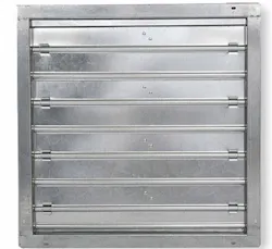 Motorized damper for fan with a diameter of 48 in. Motorized damper for fan with a diameter of 48 in.