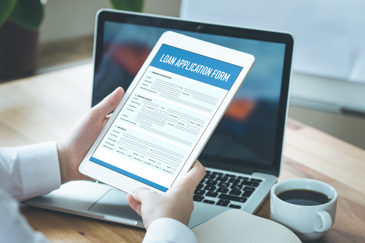 loan application form tablet
