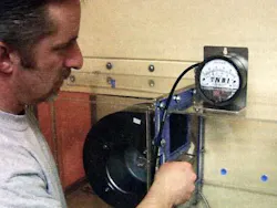 Static pressure measurements are used to determine airflow in a system. Static pressure measurements are used to determine airflow in a system.