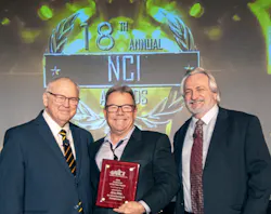Aire Rite owner Don Langston accepts the award for NCI Large Contractor of the Year. Aire Rite owner Don Langston accepts the award for NCI Large Contractor of the Year.