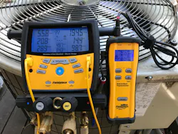 Photo 1: Measure superheat and subcooling together to “see” the refrigerant state in the evaporator and condenser. Photo 1: Measure superheat and subcooling together to “see” the refrigerant state in the evaporator and condenser.