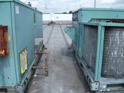 If you know what to look for, a visual inspection provides clues to unsafe operation. It's never good for one package unit to exhaust into the economizer of an adjacent unit. If you know what to look for, a visual inspection provides clues to unsafe operation. It's never good for one package unit to exhaust into the economizer of an adjacent unit.