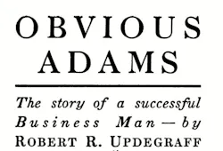 Obvious Adams Book Title Obvious Adams Book Title