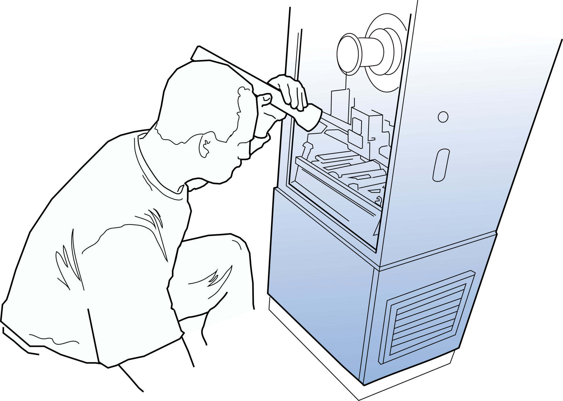 If Obvious Adams was a technician, he would visually inspect the HVAC equipment instead of jumping straight to testing.