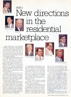 March 1984, during the greatest era of HVAC service business expansion. Ron Smith offered commentary with other visionaries of the time on how to profit from HVAC service. Ron is pictured at top left. March 1984, during the greatest era of HVAC service business expansion. Ron Smith offered commentary with other visionaries of the time on how to profit from HVAC service. Ron is pictured at top left.