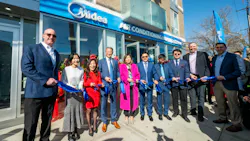 Midea held a ribbon-cutting ceremony for the opening of its first U.S. showroom and distribution center in Queens, NY, on Saturday, Feb. 24, 2024. The innovative space will make heat pumps more accessible for consumers and professionals alike, demonstrating Midea’s commitment to equitably integrating advanced heat pump technology into homes across North America. Pictured left to right: David Rames, Midea; Shannon Liu, Midea; Dr. Wenqing Zhang, Ai-Midea; Phil Huang, Midea; U.S. Congresswoman Grace Meng; Kenny Liu, Ai-Midea; Denis Liu, Midea; Victor Xu, Ai-Midea; Chris Corcoran, Assistant Director, New York State Energy and Resource Development Authority; Eric Hervol, Midea. Midea held a ribbon-cutting ceremony for the opening of its first U.S. showroom and distribution center in Queens, NY, on Saturday, Feb. 24, 2024. The innovative space will make heat pumps more accessible for consumers and professionals alike, demonstrating Midea’s commitment to equitably integrating advanced heat pump technology into homes across North America. Pictured left to right: David Rames, Midea; Shannon Liu, Midea; Dr. Wenqing Zhang, Ai-Midea; Phil Huang, Midea; U.S. Congresswoman Grace Meng; Kenny Liu, Ai-Midea; Denis Liu, Midea; Victor Xu, Ai-Midea; Chris Corcoran, Assistant Director, New York State Energy and Resource Development Authority; Eric Hervol, Midea.