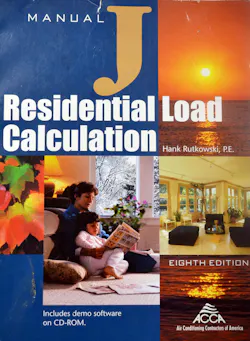 Developed by the ACCA, Manual J, v. 8 for residential applications is American National Standard-accredited (ANSI-accredited) and written into the International Code Council (ICC) codebooks as a baseline for calculating HVAC loads. Developed by the ACCA, Manual J, v. 8 for residential applications is American National Standard-accredited (ANSI-accredited) and written into the International Code Council (ICC) codebooks as a baseline for calculating HVAC loads.