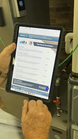 NCI Instructor John Puryear checks the results from a Static Pressure Screening test in measureQuick. NCI Instructor John Puryear checks the results from a Static Pressure Screening test in measureQuick.
