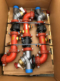 SCFS installed Victaulic headers and vibration isolation pump drops in the mechanical room, which helped reduce the number of field joints. SCFS installed Victaulic headers and vibration isolation pump drops in the mechanical room, which helped reduce the number of field joints.