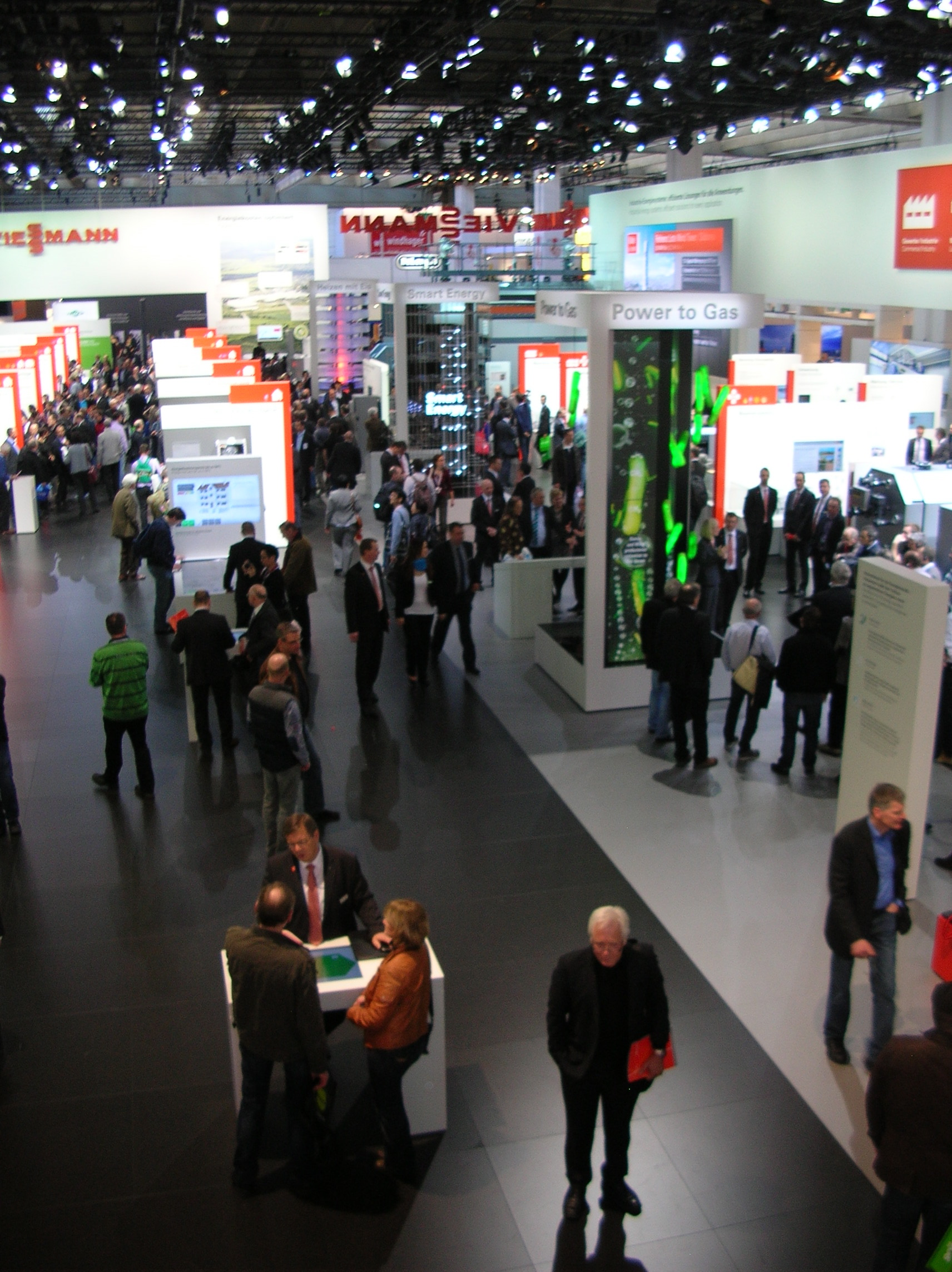 At the Viessmann stand many concepts were shown such as heating with ice it works off the phase change both high and lowtemperature fuel cells and residentialsize gas and oil adsorption units