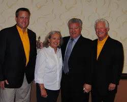 AWE sponsors a luncheon benefitting School and Community Assistance for Recycling and Composting Education SCARCE Shown at the luncheon are left to right AWE GM Mitch Zych Kay McKeen founder and executive director of SCARCE Carol Stream Ill Mayor Frank Saverino and AWE President Ray Grimm AWE sponsors a luncheon benefitting School and Community Assistance for Recycling and Composting Education SCARCE Shown at the luncheon are left to right AWE GM Mitch Zych Kay McKeen founder and executive director of SCARCE Carol Stream Ill Mayor Frank Saverino and AWE President Ray Grimm