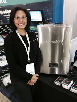 Grand Hallrsquos Kari Yeh shows the Eternal Hybrid GU120 tankless water heater that needs just a frac12in gas line and boasts 96 efficiency Grand Hallrsquos Kari Yeh shows the Eternal Hybrid GU120 tankless water heater that needs just a frac12in gas line and boasts 96 efficiency