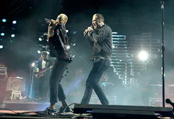 Singers Noelle Scaggs L and Michael Fitzpatrick of Fitz and The Tantrums perform onstage during day 3 of the 2015 Coachella Valley Music amp Arts Festival Weekend 1 at the Empire Polo Club on April 12 2015 in Indio California Singers Noelle Scaggs L and Michael Fitzpatrick of Fitz and The Tantrums perform onstage during day 3 of the 2015 Coachella Valley Music amp Arts Festival Weekend 1 at the Empire Polo Club on April 12 2015 in Indio California