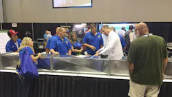 NCI instructor David Richardson goes over the Airside Contest rules with Comfortech attendees NCI instructor David Richardson goes over the Airside Contest rules with Comfortech attendees