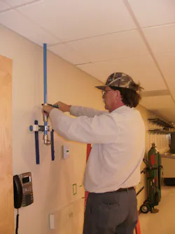 A Haberberger technician takes part in the extensive renovations at St Louis University A Haberberger technician takes part in the extensive renovations at St Louis University