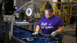 One of the 140 employees at G. E. Appliances' new Camden, SC facility. One of the 140 employees at G. E. Appliances' new Camden, SC facility.