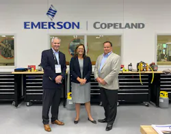 L to R: Tim Ferry, Becky Hoelscher and Denis Hanna of Emerson L to R: Tim Ferry, Becky Hoelscher and Denis Hanna of Emerson