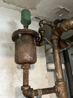 A Dunham Air Eliminator, an artifact from the early days of steam heat. A Dunham Air Eliminator, an artifact from the early days of steam heat.
