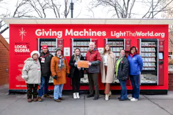 Giving Machines volunteers and representatives from Habitat for Humanity, Doctors Care and A Precious Child join Applewood Plumbing Heating & Electric to receive donation to Denver’s Giving Machines. Giving Machines volunteers and representatives from Habitat for Humanity, Doctors Care and A Precious Child join Applewood Plumbing Heating & Electric to receive donation to Denver’s Giving Machines.